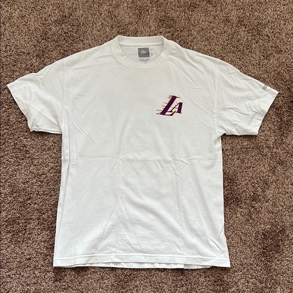 Classic White LA Lakers Logo Men's T-Shirt